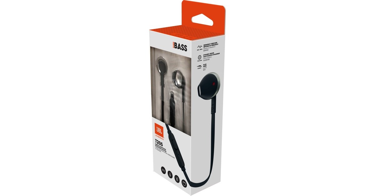 JBLT205  in-ear oortjes  (Zwart)