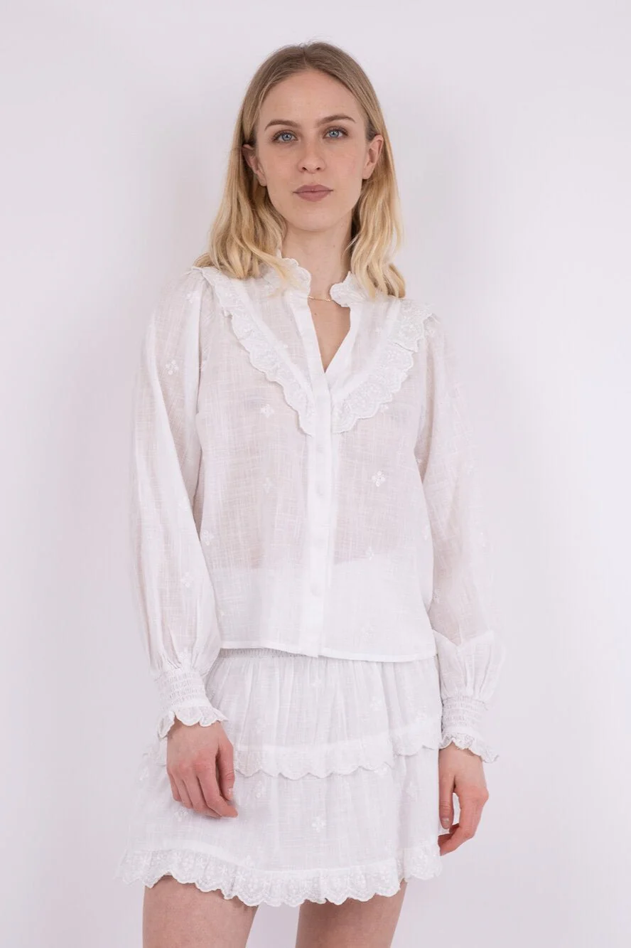 Neo Noir  Degas bluse - hvid