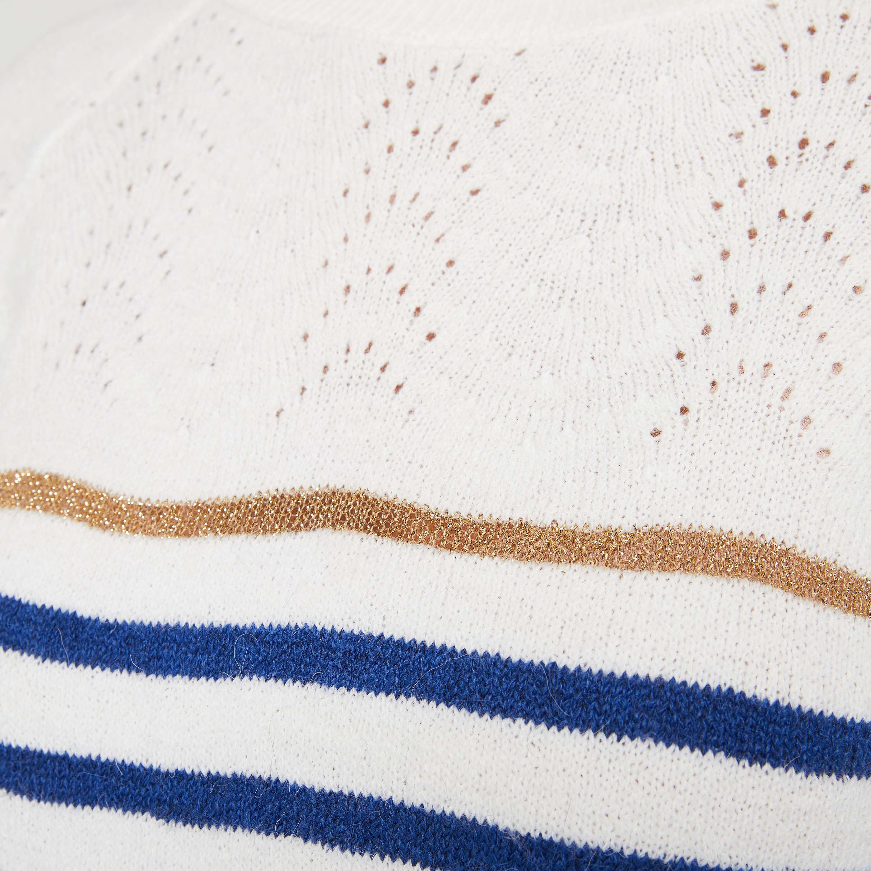 Pull marinière fabriqué en France femme - BLANC
