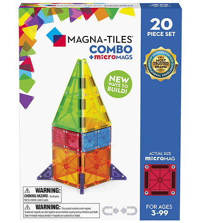 Magna-Tiles Magnetset - 20 Teile - MicroMAGS & Combo