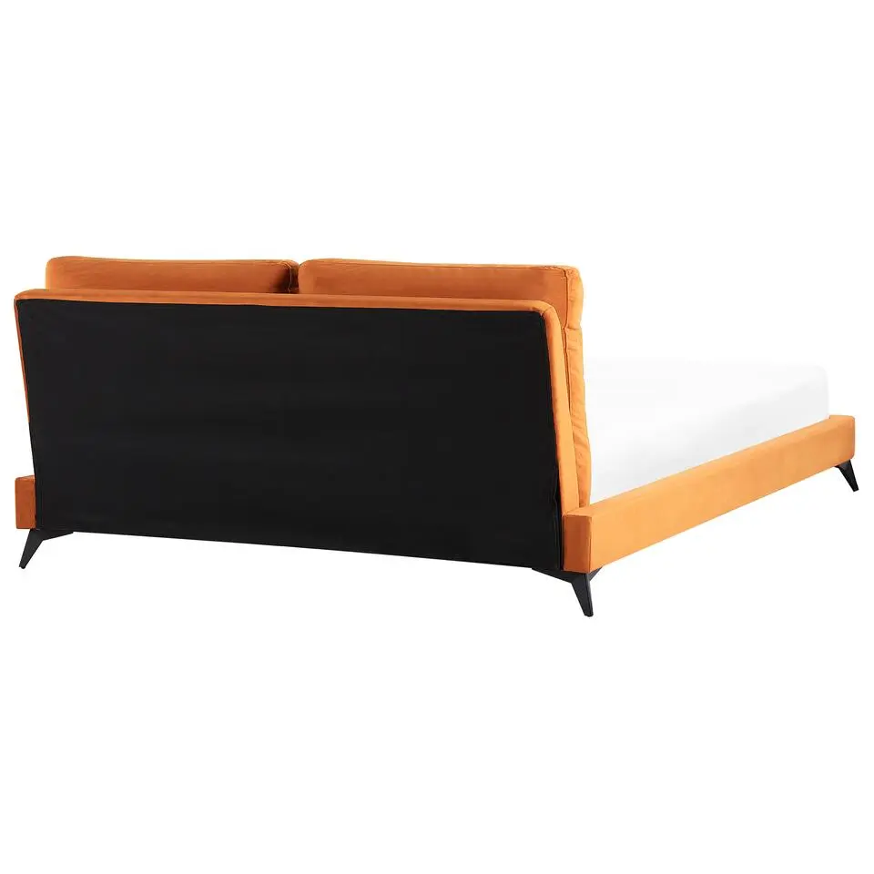 MELLE - Tweepersoonsbed - Oranje - 180 x 200 cm - Fluweel