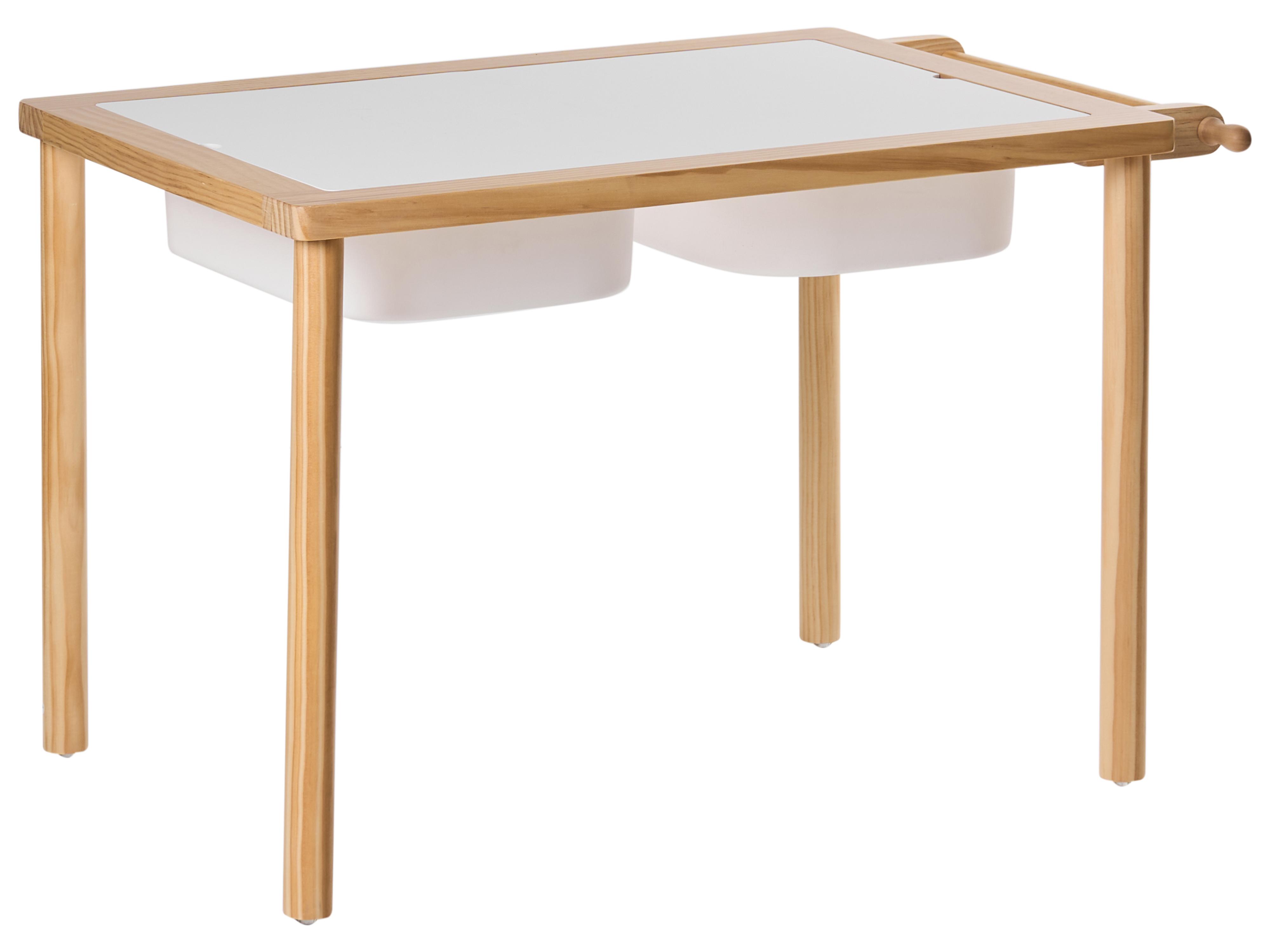 Kindertafel en stoel set KEMPSEY Lichtbruin met opbergruimte