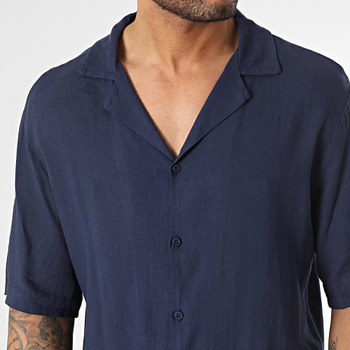 Chemise Manches Courtes Bleu Marine