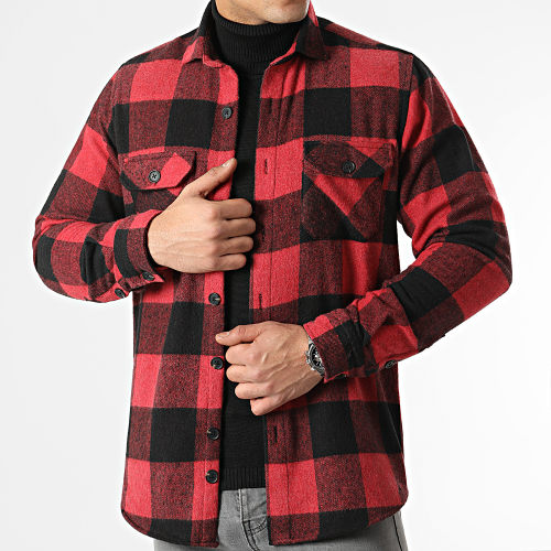 Surchemise A Carreaux 0109 Noir Rouge