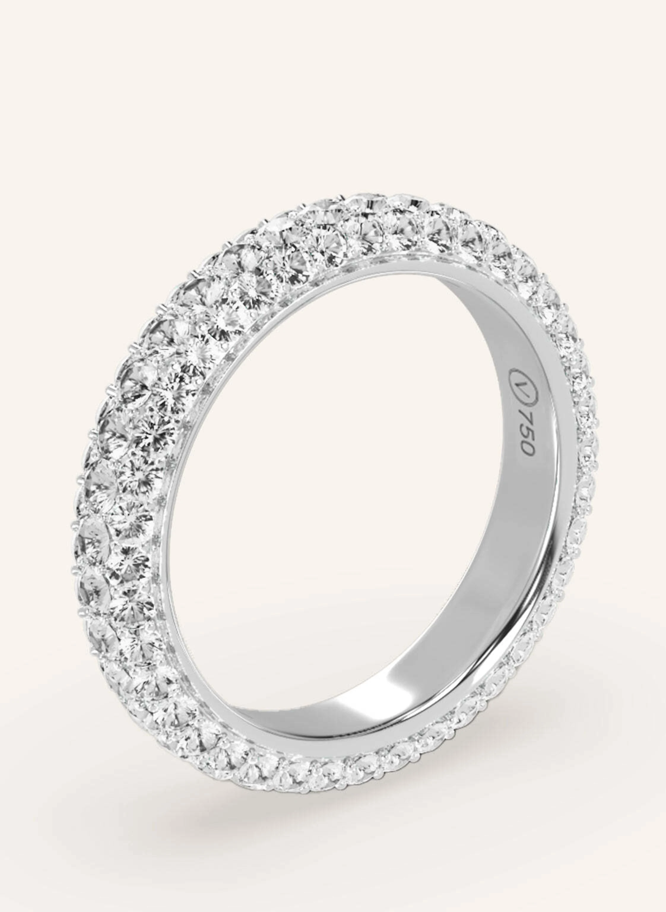 VEYNOU Ring ETERNITY PAVÈ aus 18 Karat Weißgold und 1,80ct. lab-grown Diamanten
