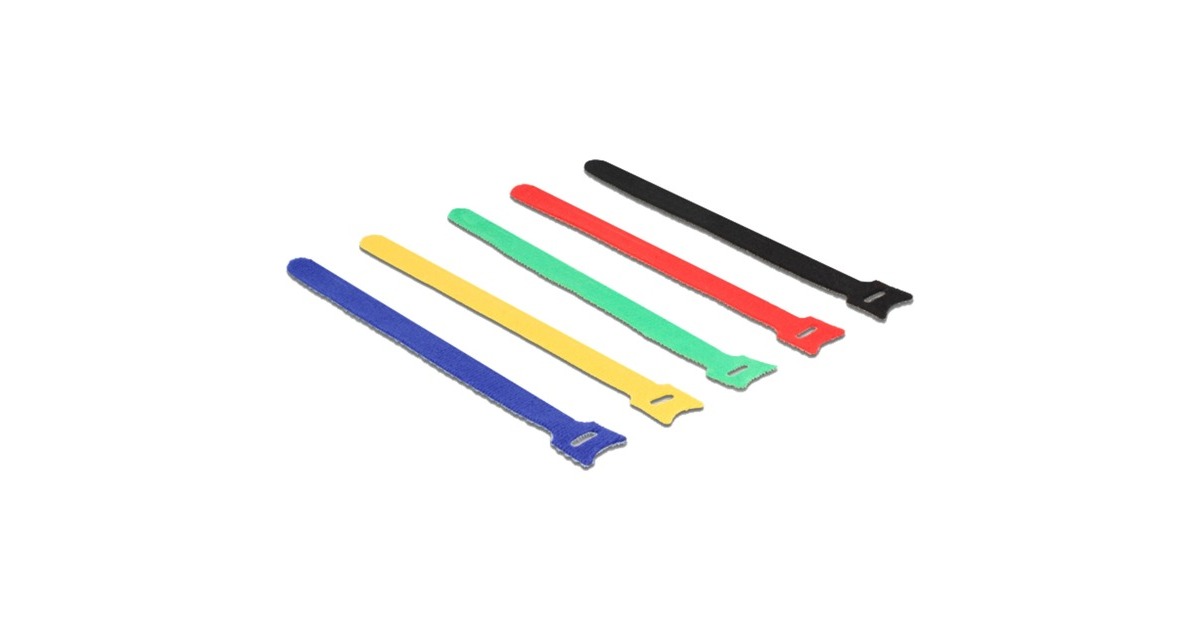 DeLOCKHook-and-loop fasteners coloured, 10 stuks kabelbinder  (L 240 mm x B 12 mm)