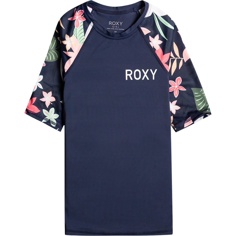 Roxy Printed Sleeves Rashguard Mädchen mood indigo