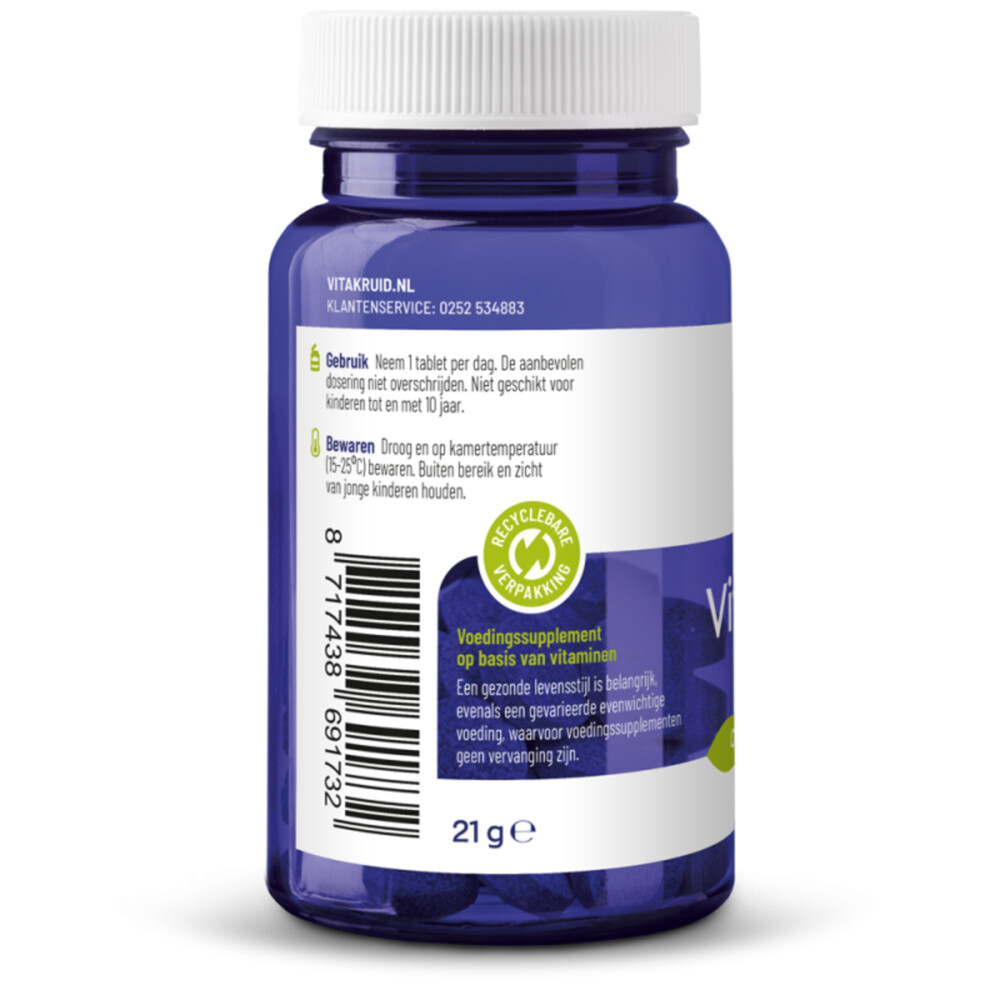 2x Vitakruid Vitamine D3 25mcg Vegan120 tabletten