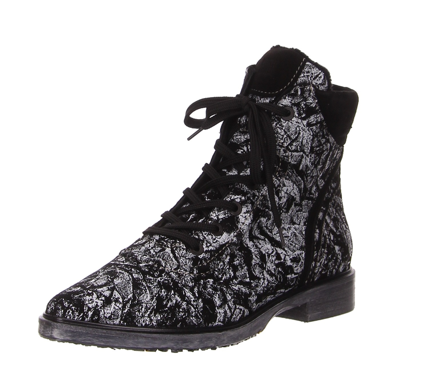 Simen Stiefelette schwarz/weiß schwarz