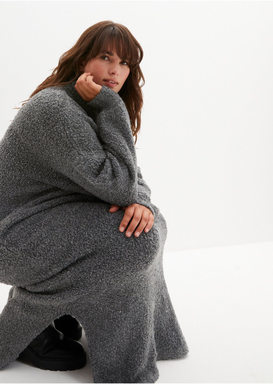 Robe en maille bouclée