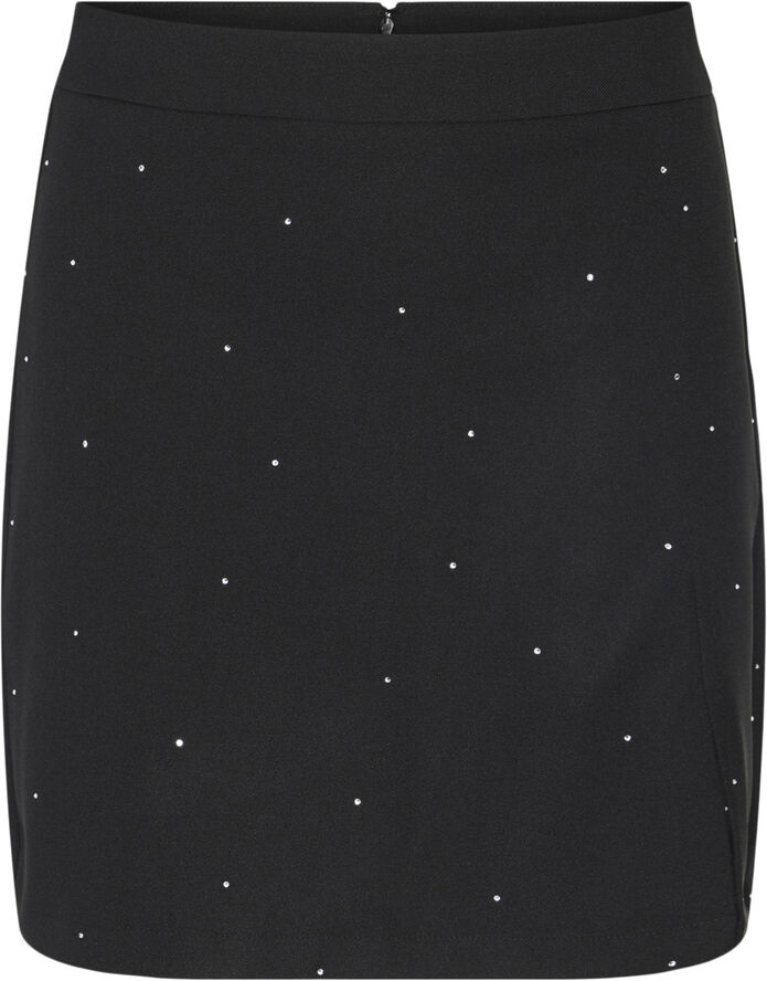 Pieces PCPEVA RHINESTONE HW MINI SKIRT Striber/tern