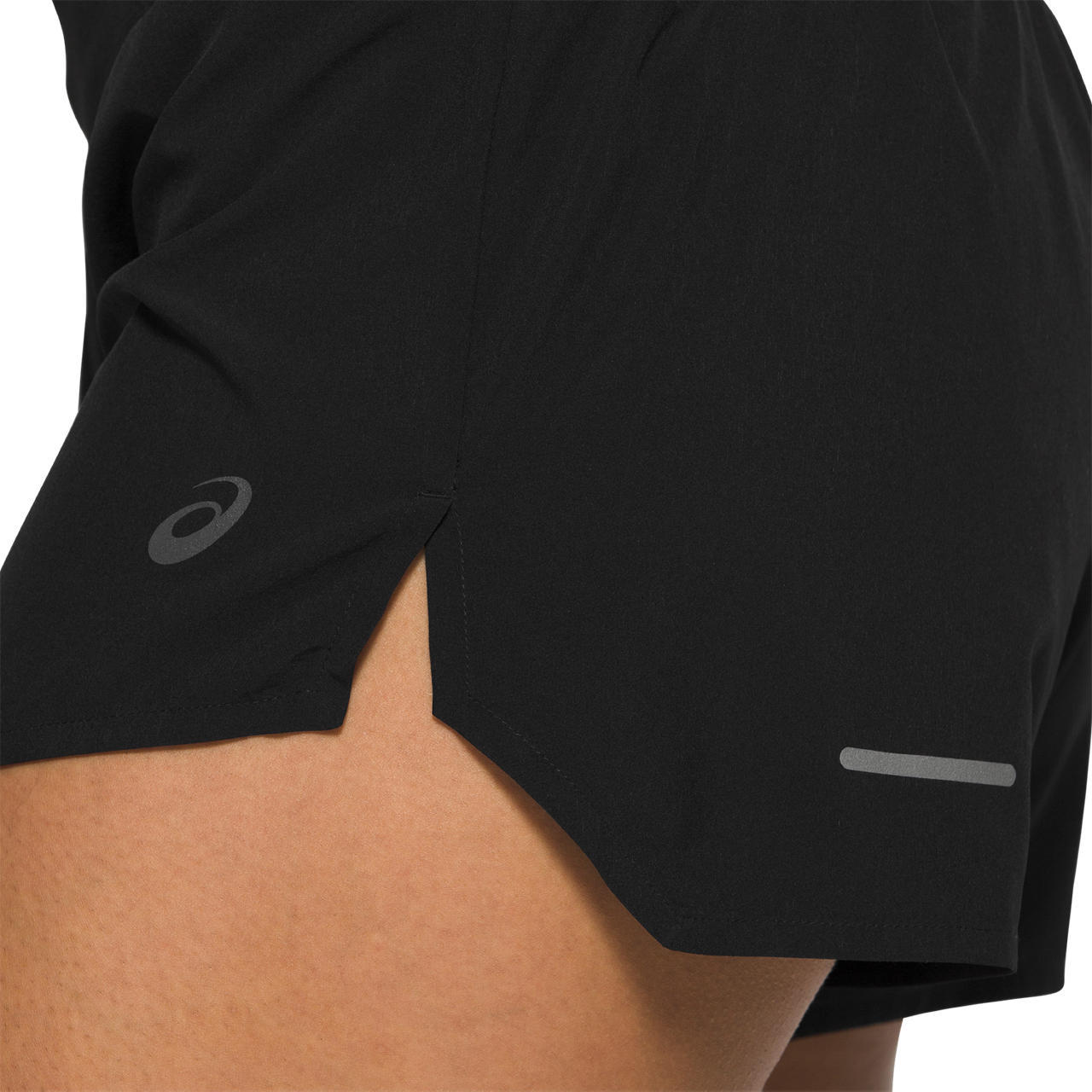 ASICS Road 3.5IN Hardloopbroek Kort Zwart/Zwart/Zilver Dames
