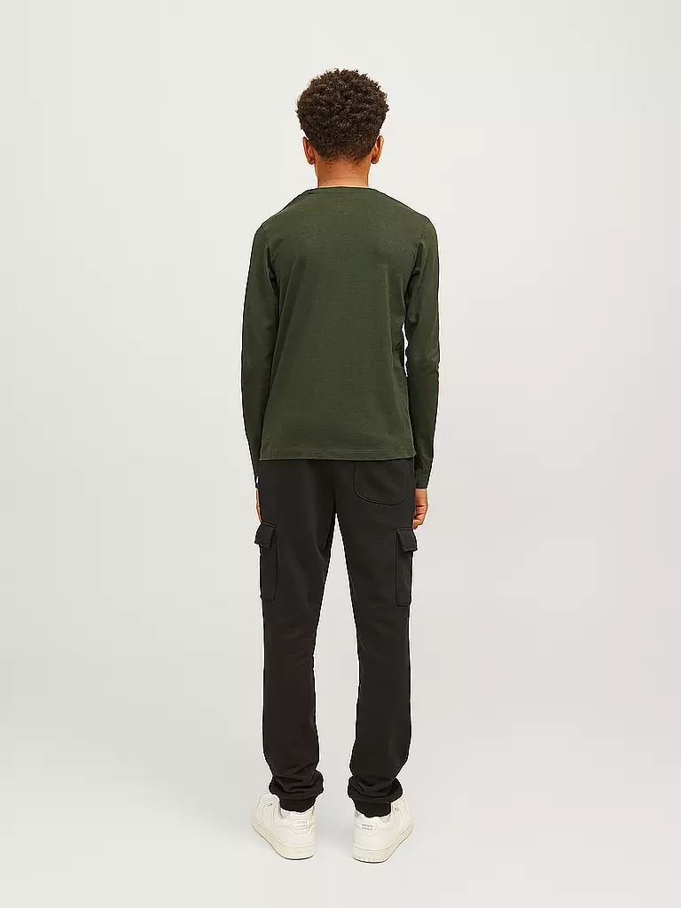 JACK & JONES Jungen Langarmshirt  JJELOGO olive