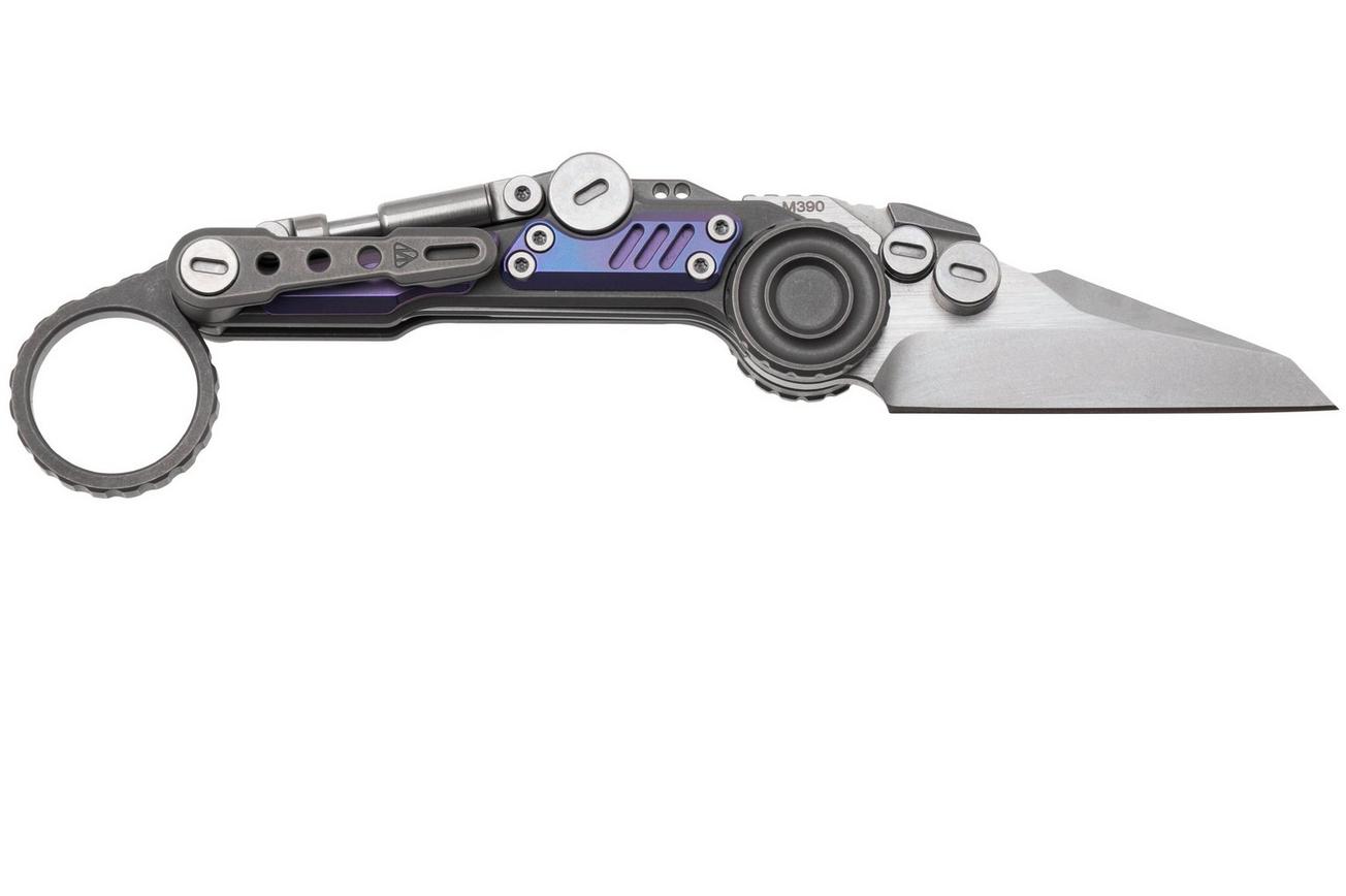 NOC Knives Shuukaku MT-1104 Two Tone M390, Titanium Purple Inlay, zakmes