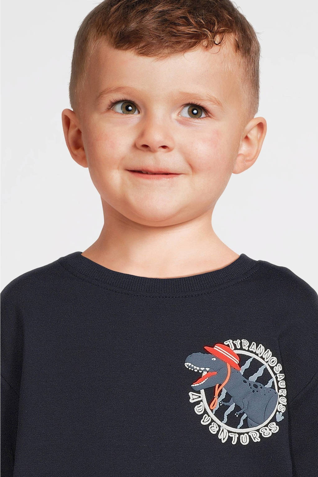 NAME IT sweater NMMVUGO met printopdruk donkerblauw