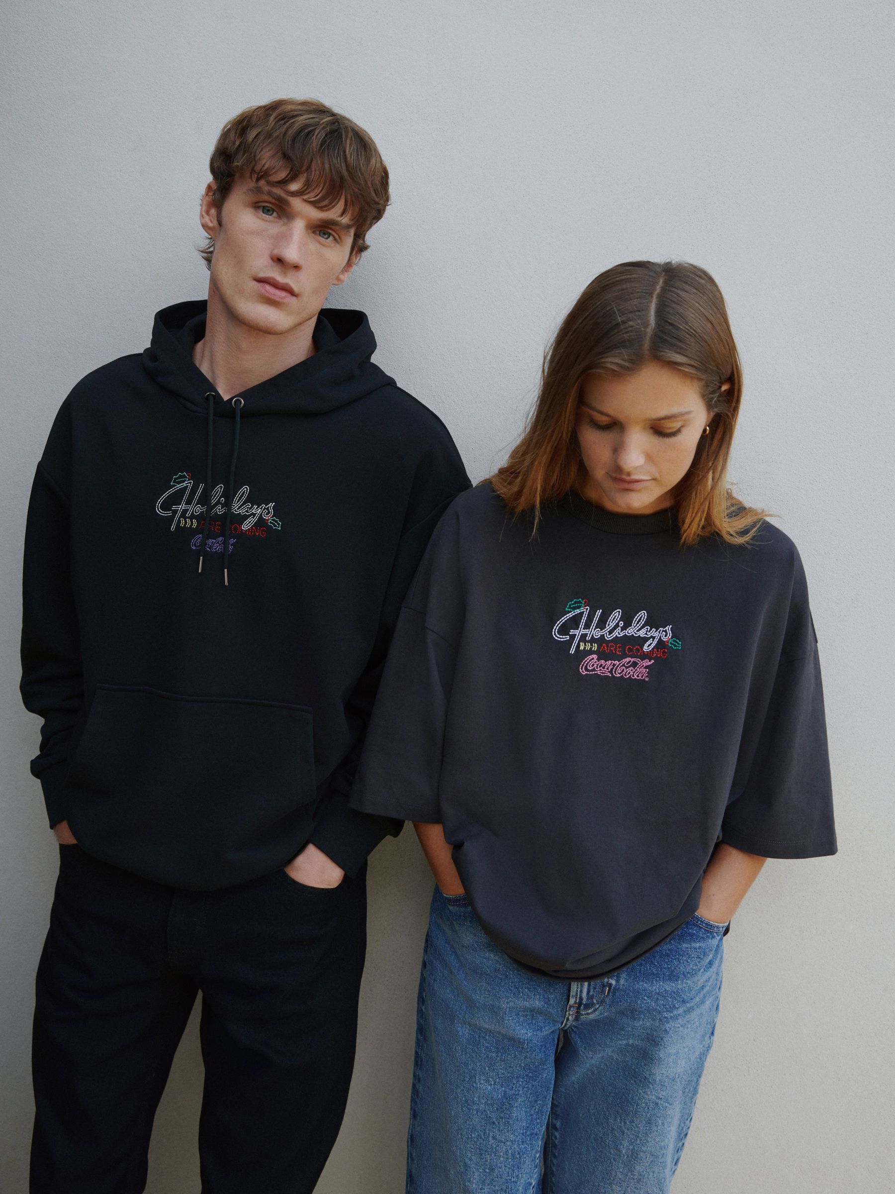 Zwart - Christmas Coca Cola Graphic License Hoodie