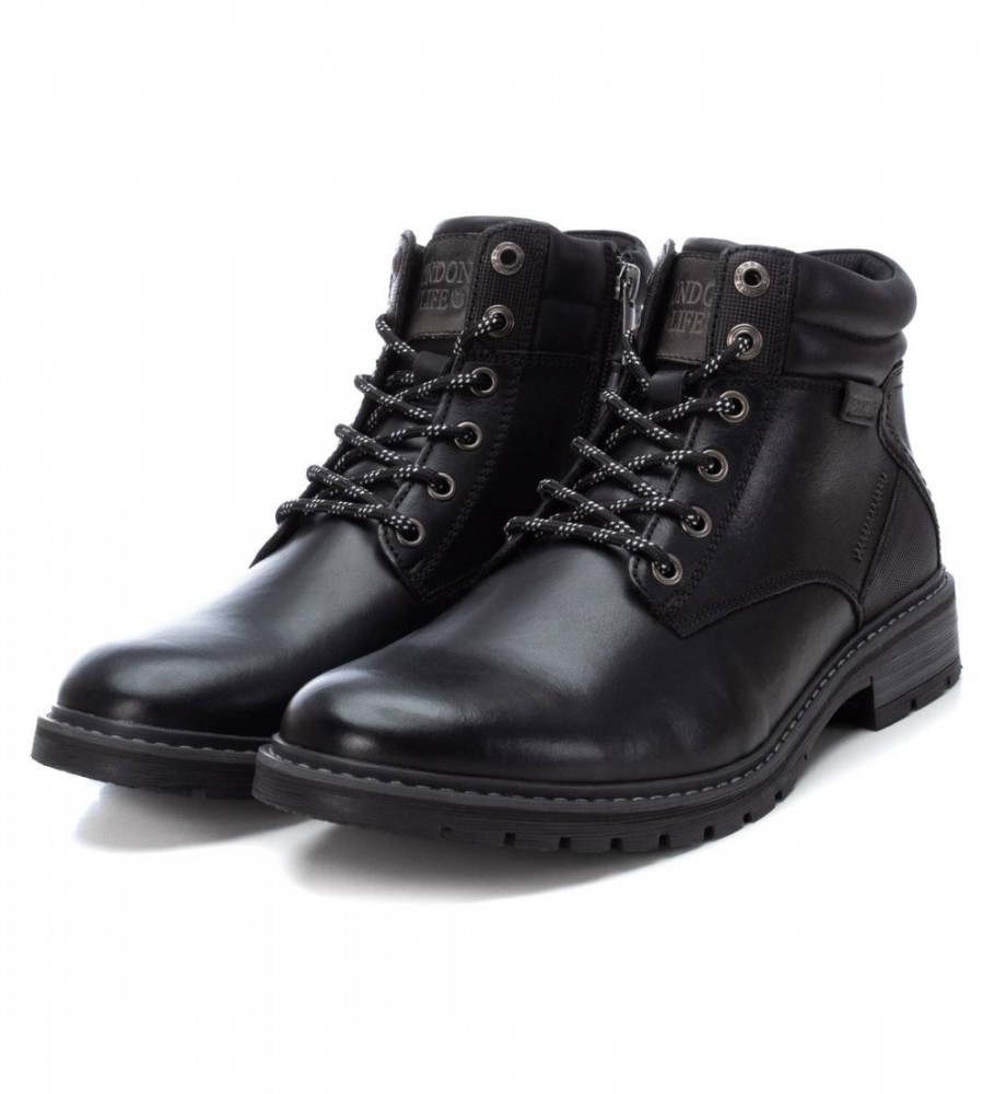 Botas de tornozelo Carmela em couro, modelo 160993, pretas