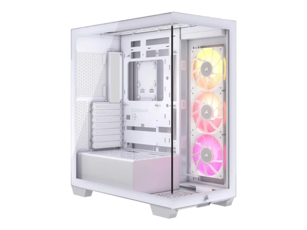 CORSAIR iCUE LINK 3500X RGB - Mid tower - udvidet ATX - sidepanel med vindue (hærdet glas) - ingen strømforsyning (ATX) - hvid - USB/Lyd