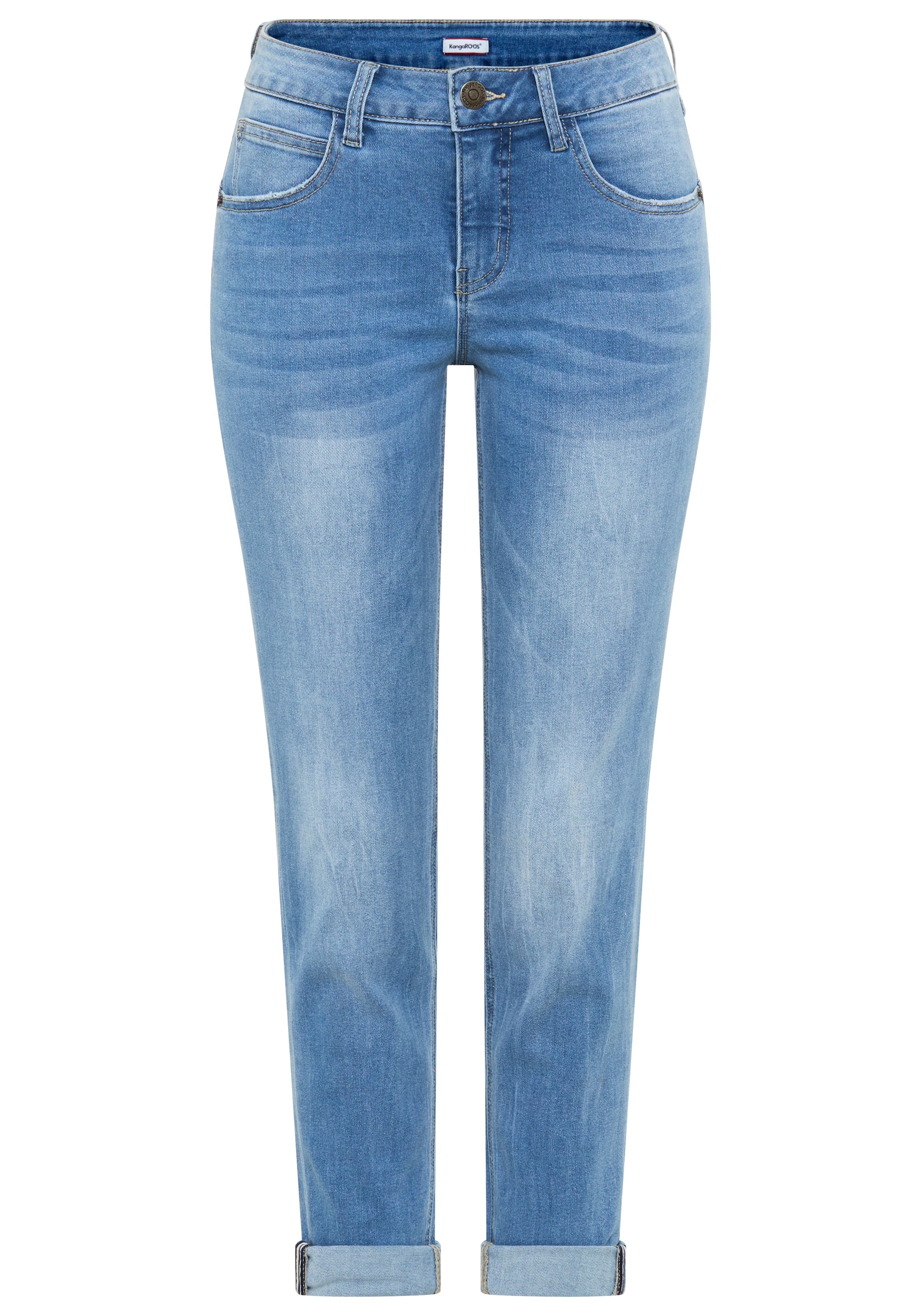 KangaROOS Relax-fit-Jeans »RELAX-FIT HIGH WAIST«, knöchelfreie Schnittform,  krempelbare Beinabschlüsse