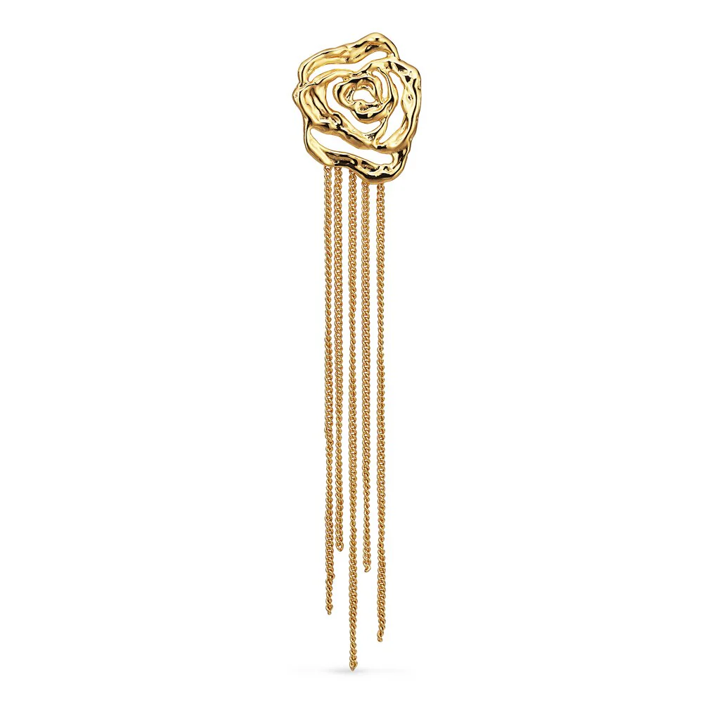 Jane Kønig  Rose Chain hængeørering - forgyldt