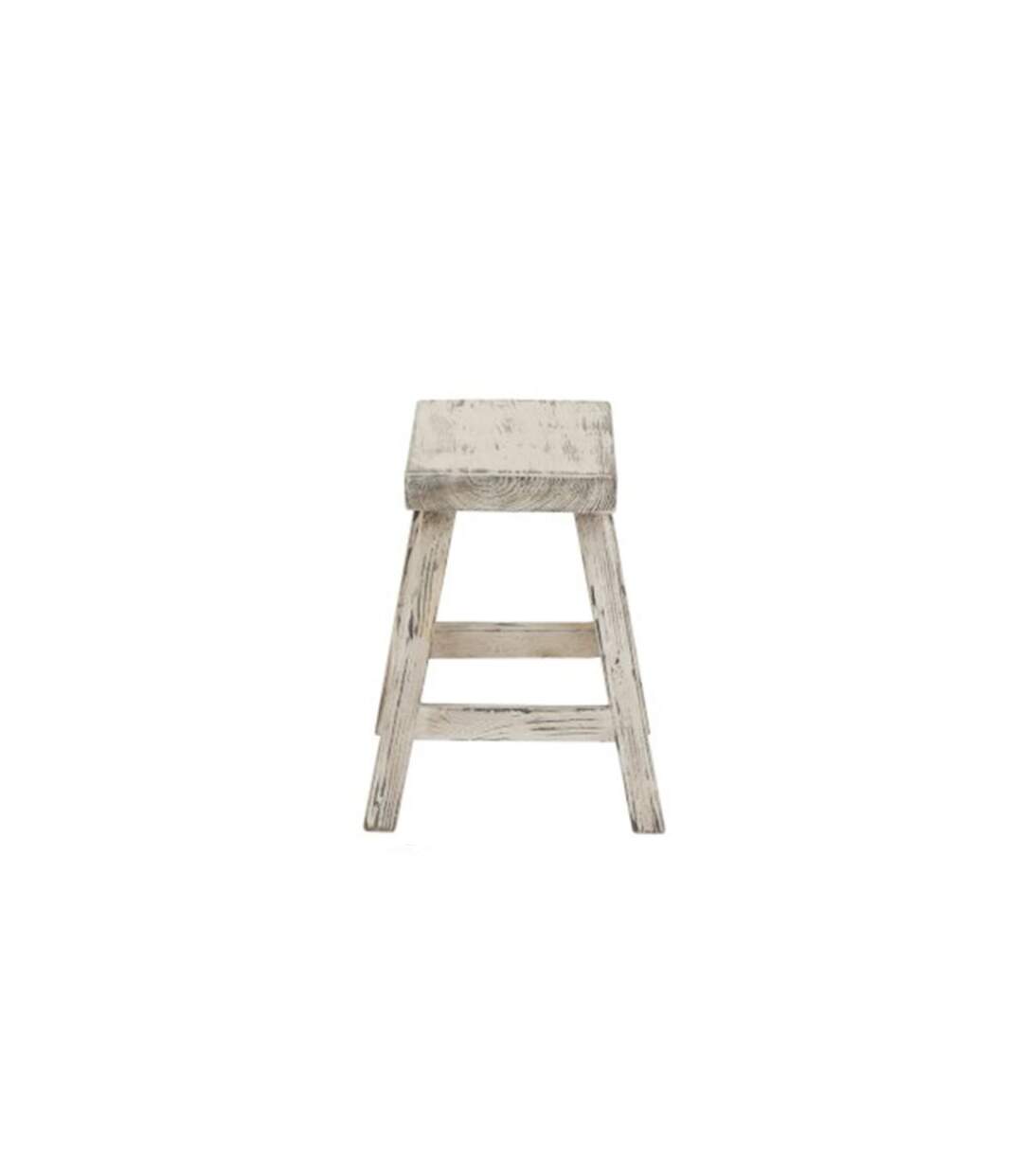 Paris Prix - Tabouret Rectangulaire En Bois menor 45cm Blanc