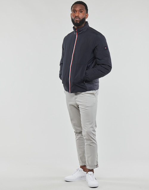 Tommy Hilfiger - MIX MEDIA STAND COLLAR JACKET - Marine