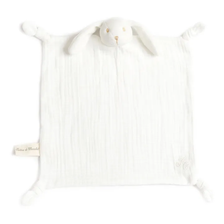 Tartine et Chocolat Augustin le lapin - Doudou lange en coton bio