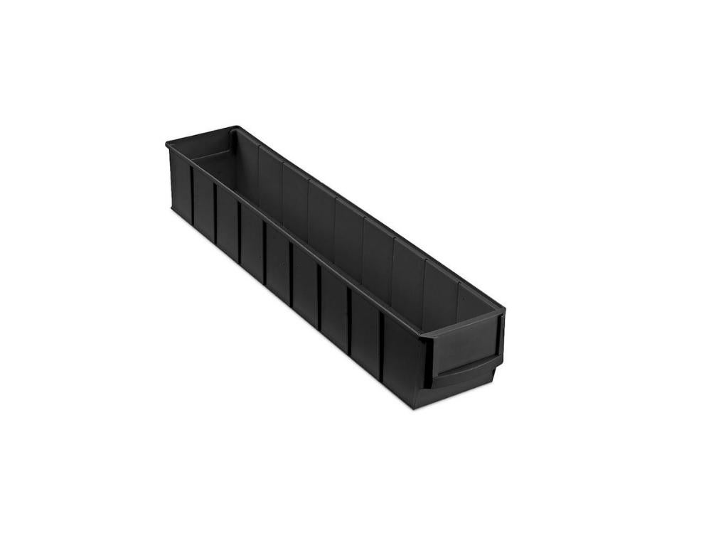 PROREGAL Geleidende industriële box 500 S HxBxD 8,1 x 9,1 x 50 cm 2,8 liter ESD-opbergdoos Assortimentsdoos Kleine onderdelendoos