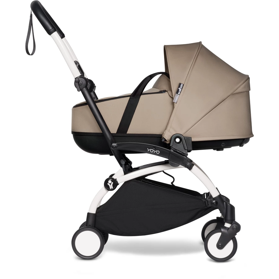 BABYZEN Kinderwagen YOYO2 0+ White mit Liegewanne Taupe