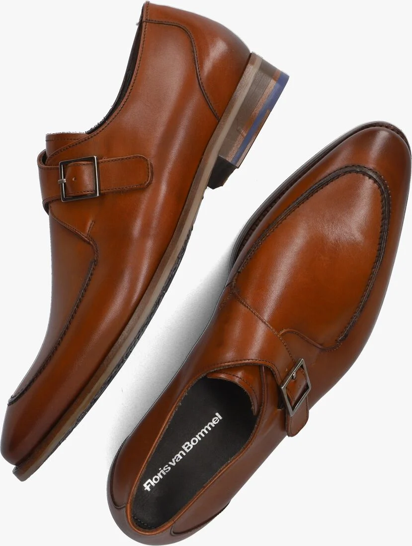FLORIS VAN BOMMEL cognac floris van bommel nette schoenen sfm-30318