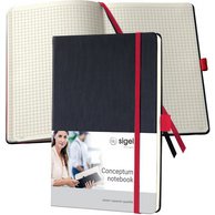 Carnet de notes Conceptum, A5, quadrillé, noir/rouge