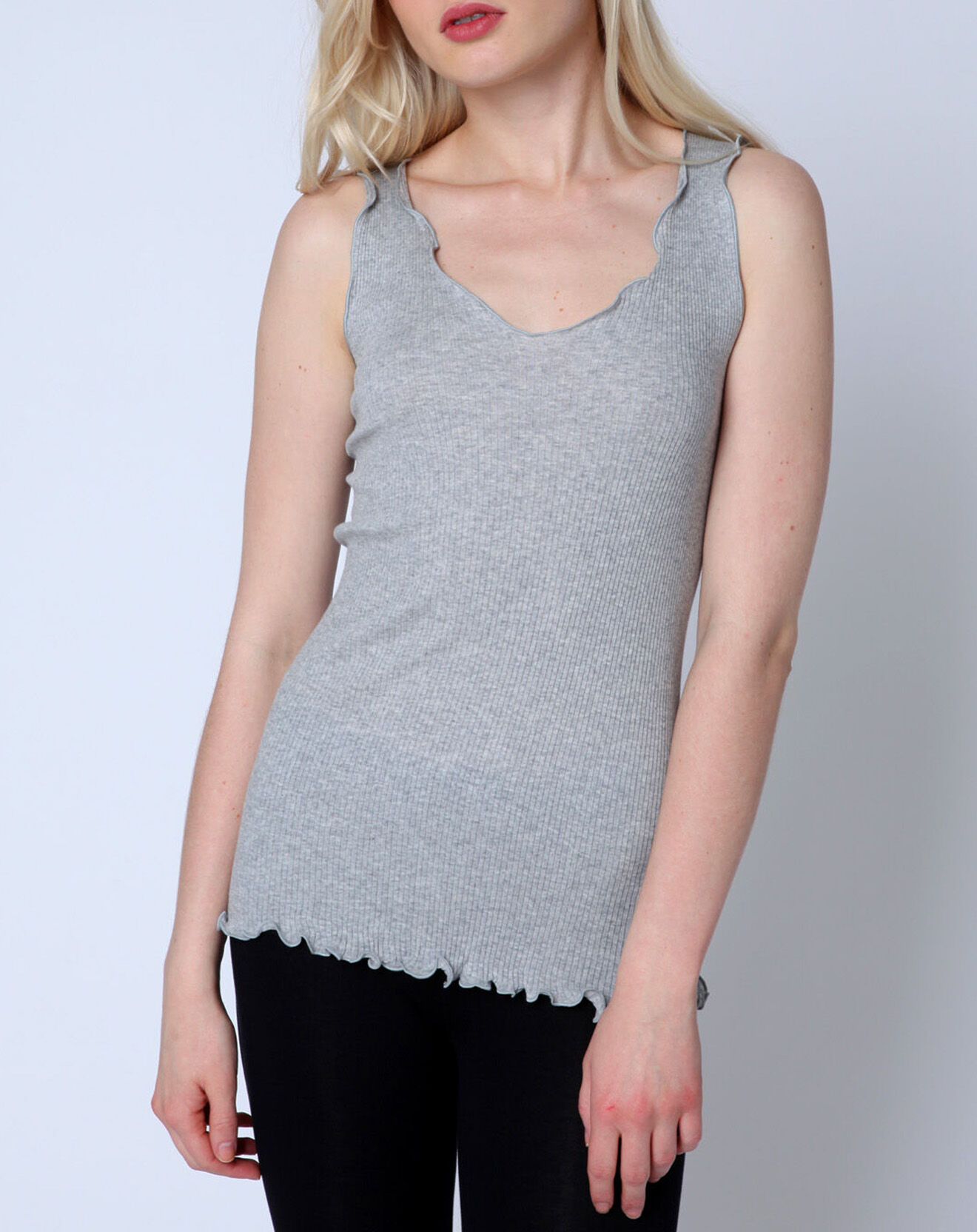 Mare Top en Coton larges bretelles gris