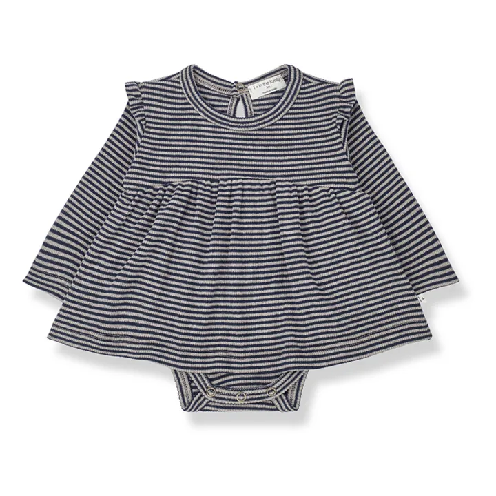1+ in the family Robe-Body Côtelée Rayée Izet | Bleu marine