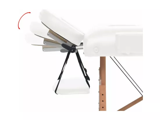 Table de massage pliable blanche 218 x 90 x 65 cm 02_0001866