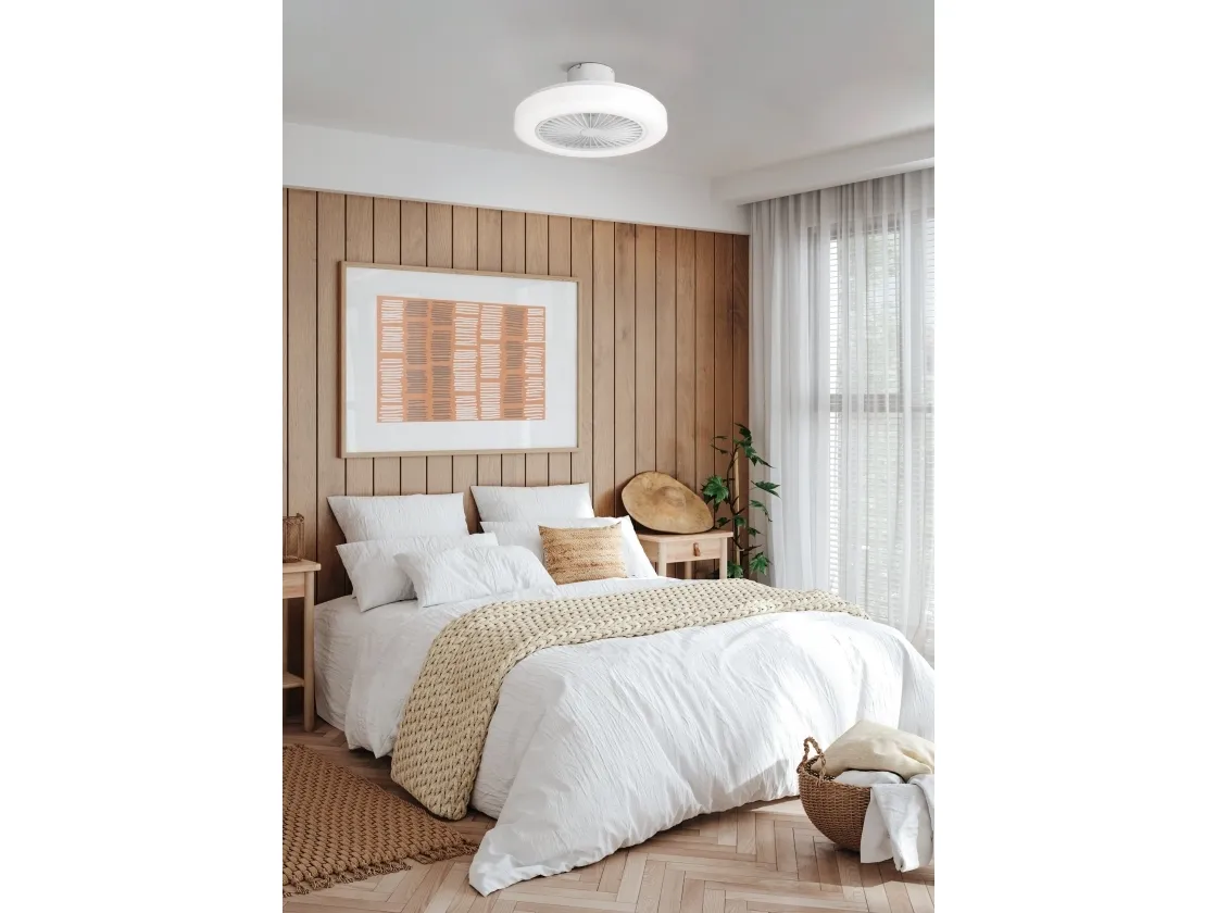 EGLO ORTONA INDBYG. VENTILATOR 2600LM 2700-6500K HVID
