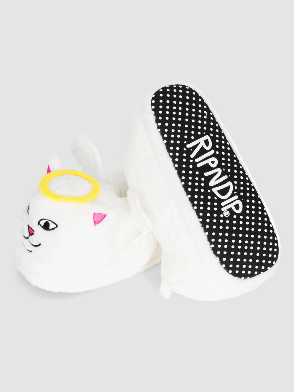 RIPNDIP Angel Plush Slippers Sandals white