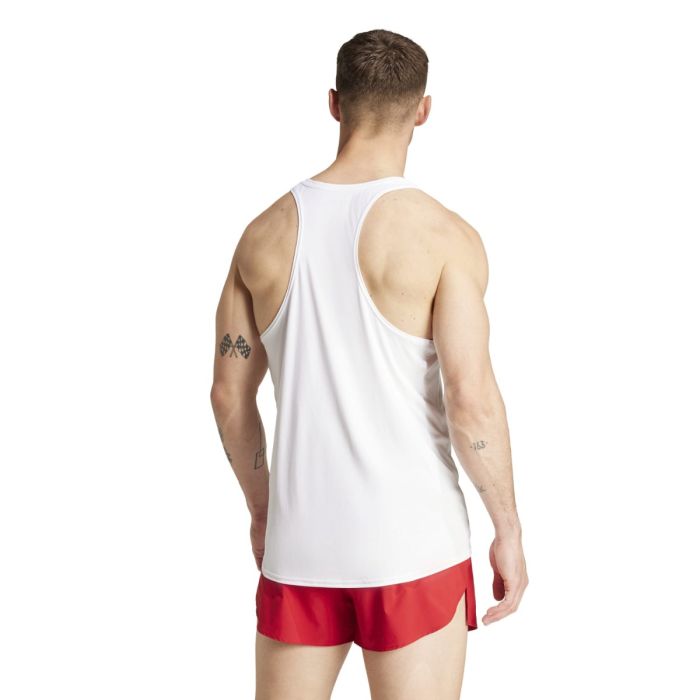 adidas Herre Singletter Adizero E Singlet Hvid