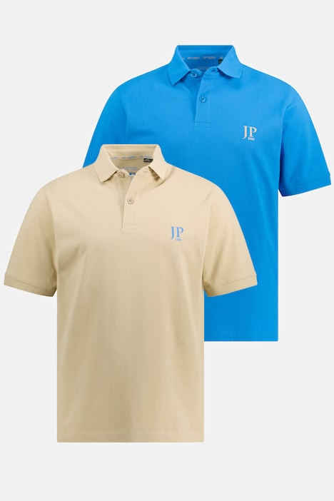 JP 1880 Poloshirts, Basic, 2er-Pack, Piqué, gekämmte Baumwolle