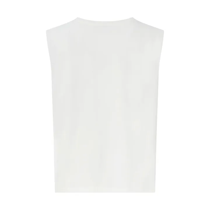 Alma Deia Débardeur Loose Plissé Coton Bio | Blanc cassé