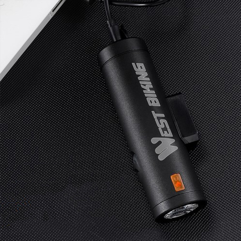 4500mAh Wiederaufladbares Aluminium USB Fahrrad Licht Velo LED Warnlicht IPX5 (1300 Lumen) - Silber