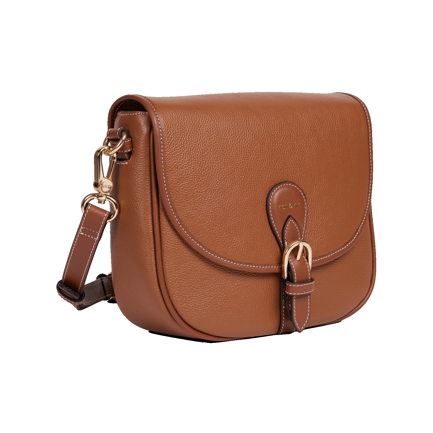 OLIVIA - Sac bandoulière besace en cuir | Marron