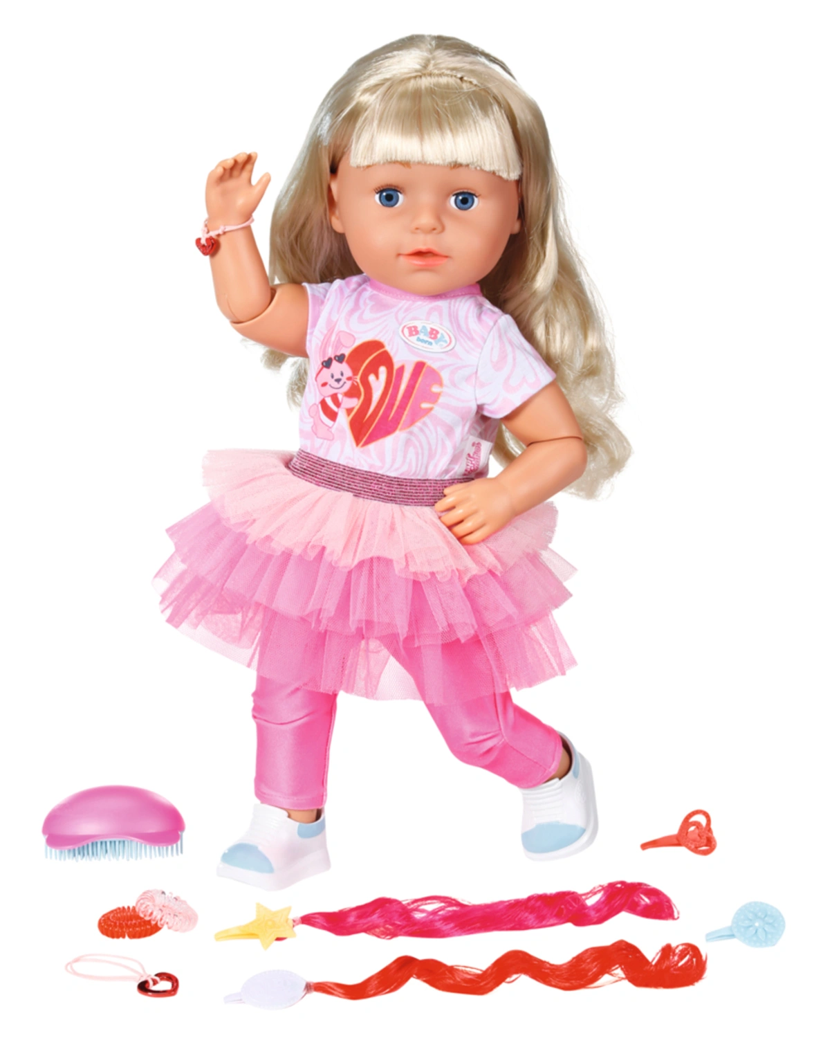 BABY born® Puppe SISTER PLAY & STYLE (43cm) in blond