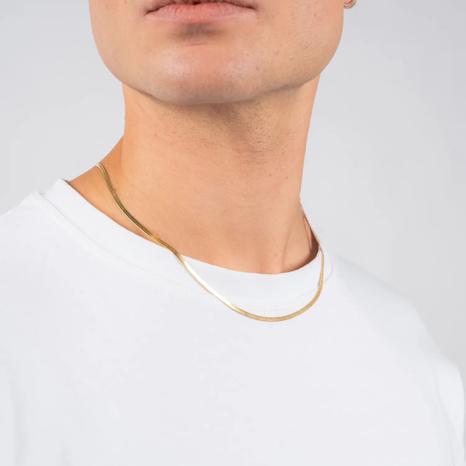 Tom Morris Flat Chain Halskæde 18 kt. Forgyldt Rustfrit Stål TM00033