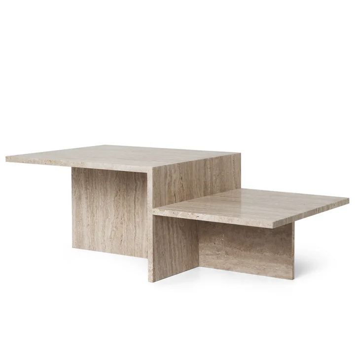 Ferm Living - Distinct Couchtisch, Travertin-Stein