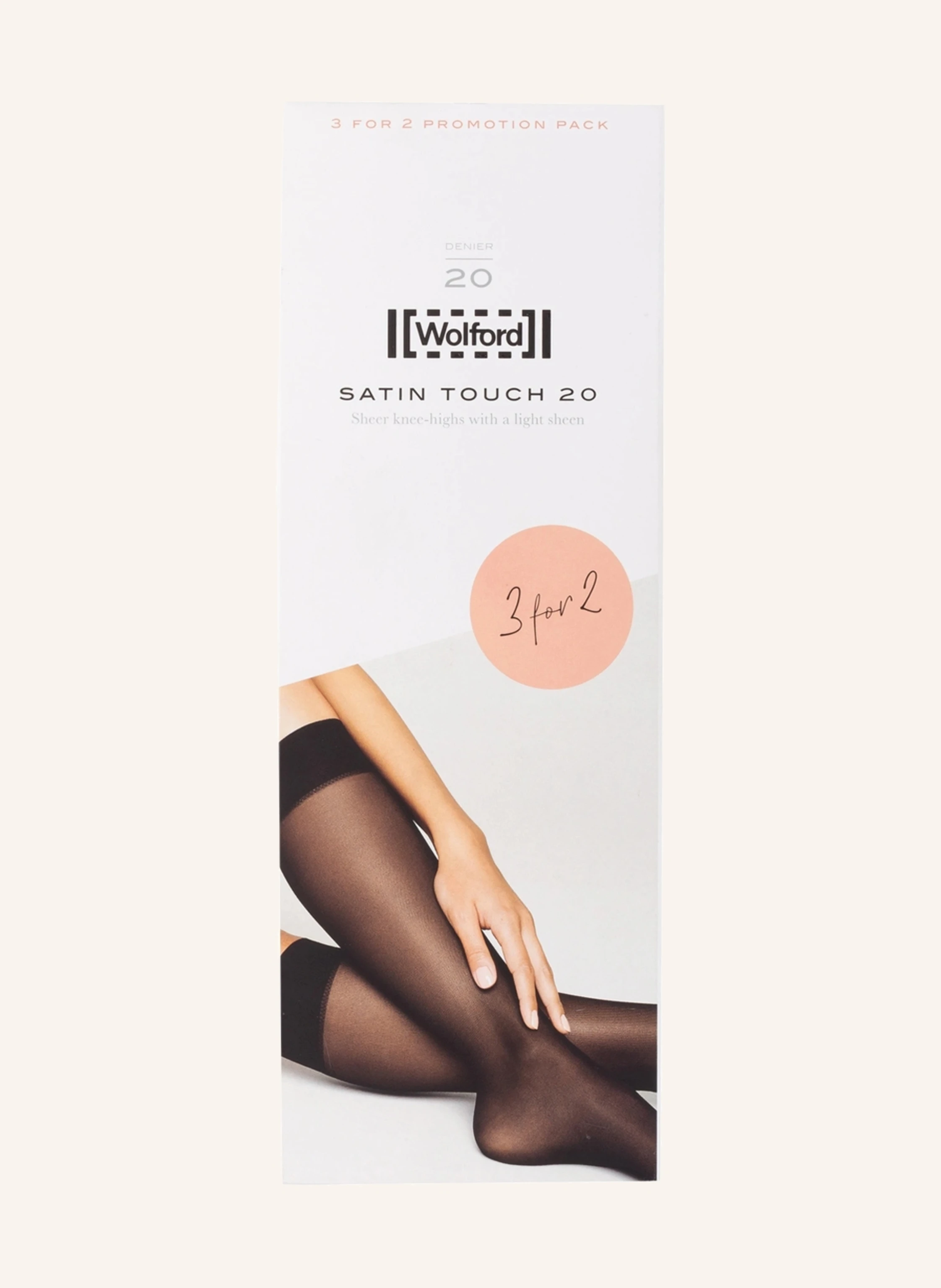 Wolford 3er-Pack Fein-Kniestrümpfe SATIN TOUCH