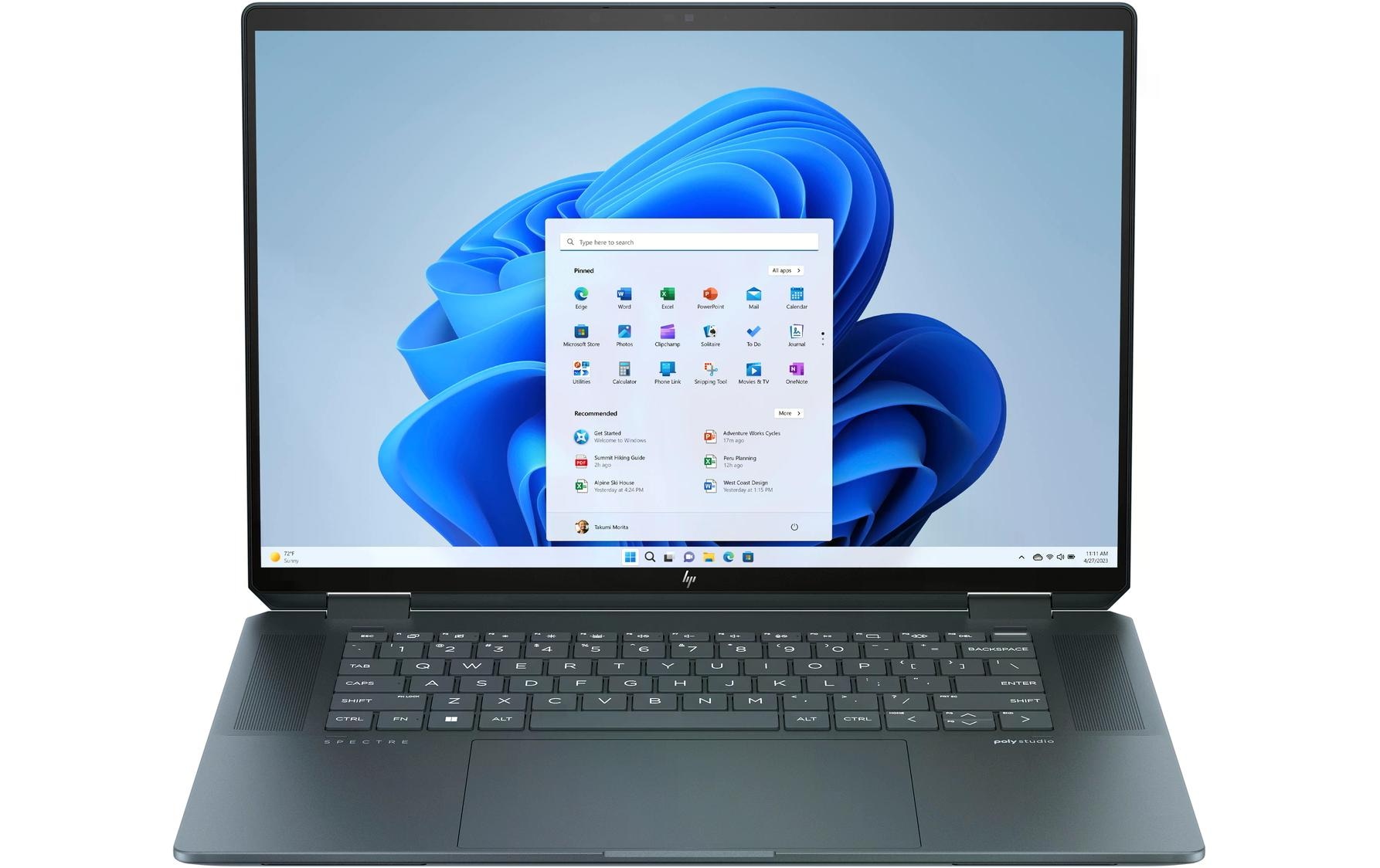 HP Convertible Notebook »Spectre x360 16-aa0720nz« 40,48 cm / 16 ″ Intel Core Ultra 7 GeForce RTX 4050 1.000 GB SSD