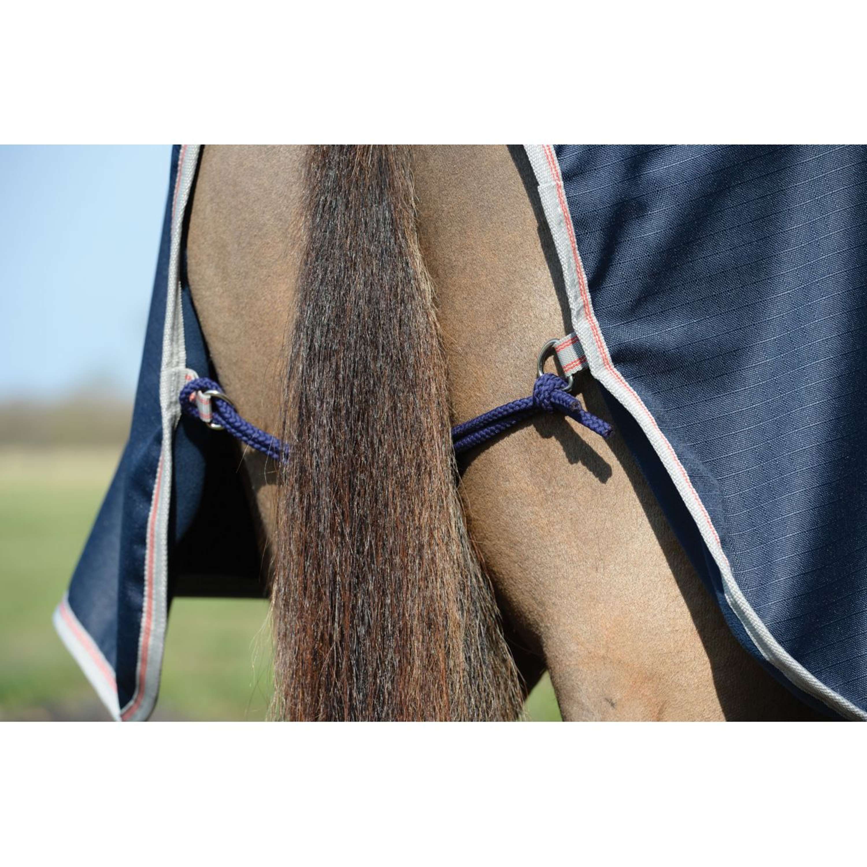 WeatherBeeta Uitrijdeken Essential Fleece Lined Quarter Navy/Zilver/Ro