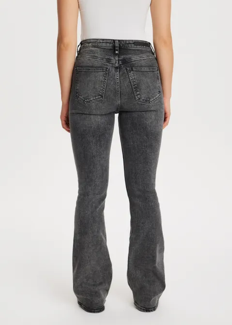 Sue high rise flare zwart (ZW.USEL)