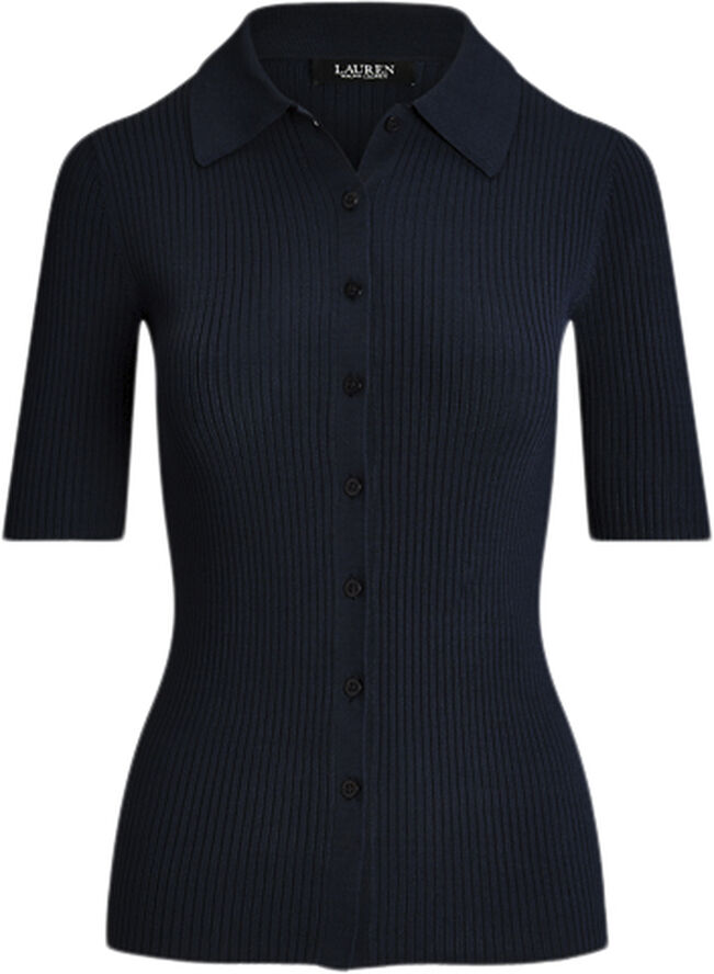 Lauren Ralph Lauren MATTE RAYON/NYLON-BUTTON DOWN Lauren navy