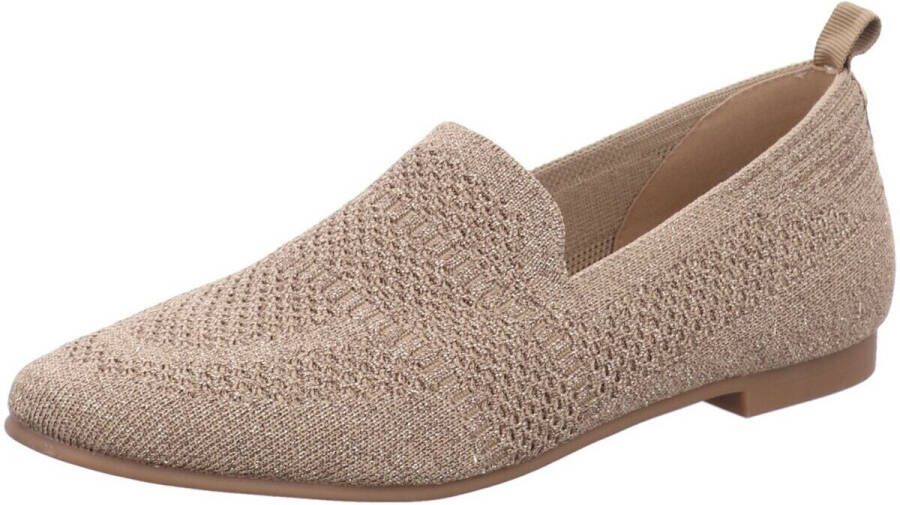 La Strada Loafer Goud Knitted Damesschoenen